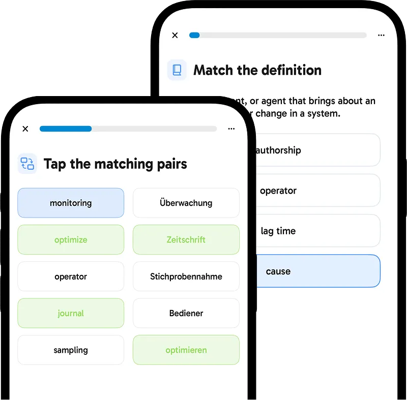 Talkey matching-pairs quiz